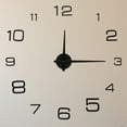 thumbnail image 3 of DIY Acrylic 3D Wall Clock Sticker Big Watch Wall Modern Home Office Room Decor Black, 3 of 8
