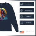 thumbnail image 6 of Full Moon Bigfoot Long Sleeve T-shirt Hiking Sasquatch Hide and Seek Champion, 6 of 7