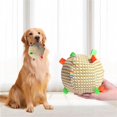 thumbnail image 7 of Interactive Plush Ball Dog Cat Toy with Bell Bite Resistant Soft Chew Toy for Indoor Play Small Medium Pets Lightweight Fetch Training Ball Grey 1 Pc, 7 of 7