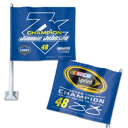 Wincraft Jimmie Johnson Decal - Jimmie Johnson WinCraft 2016 Sprint Cup Champion Double-Sided Car Flag - No Size