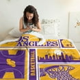 thumbnail image 5 of Los Angeles Classic Sport Basketball Blanket Gifts for Boys Girls Women Men Basketball Lovers,Soft Flannel Blankets Blankets Plush Bed Blanket Living Room Sofa Warm Throw Blanket 50x60 Inches, 5 of 6