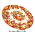thumbnail image 3 of Fall Tree Skirt,Pumpkin Maple Leaf Pattern Circular Christmas Tree Base Decorative Cover for Home Seasonal Decor Livingroom Holiday Styling, 3 of 7