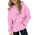 thumbnail image 5 of Miluxas Bow Graphic Hoodies for Teen Boys Girls Long Sleeve Hooded Sweatshirts Oversized Outfits, 5 of 6