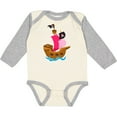 thumbnail image 3 of Inktastic Pirate ship Girls Long Sleeve Baby Bodysuit, 3 of 5