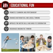 Bolaball: Giant Games Outdoor Activity Set w/ 6 Jumbo Dice, 45 Tumbling Blocks & 28 Dominoes