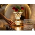 thumbnail image 3 of Crystal Flower Table Lamp, Gold Base 3-in-1 LED Night Light Vase, Color-Changing Function, Energy-Saving Bulb, Gold Table Lamp for Bedroom, Living Room, Wedding Night Lighting., 3 of 5