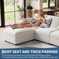 thumbnail image 4 of IdealHouse 136" Oversized Modular Sectional Sofa, U Shaped Convertible Chenille Sofa for Living Room, Apartment, Beige (4 Seater with 2 Movable Ottomans), 4 of 8