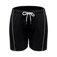 thumbnail image 5 of Bzhegqhd Women's Fashion Solid Color Shorts with Elastic Waistband Drawstring Side Pockets for Casual Wear, 5 of 7