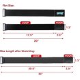 thumbnail image 2 of SHIQI-Elastic Hook and Loop Cable Tie Fastening Cable Strap Adjustable Magic Securing Cord Organizer (Black, 20 In, 2 Pcs), 2 of 4