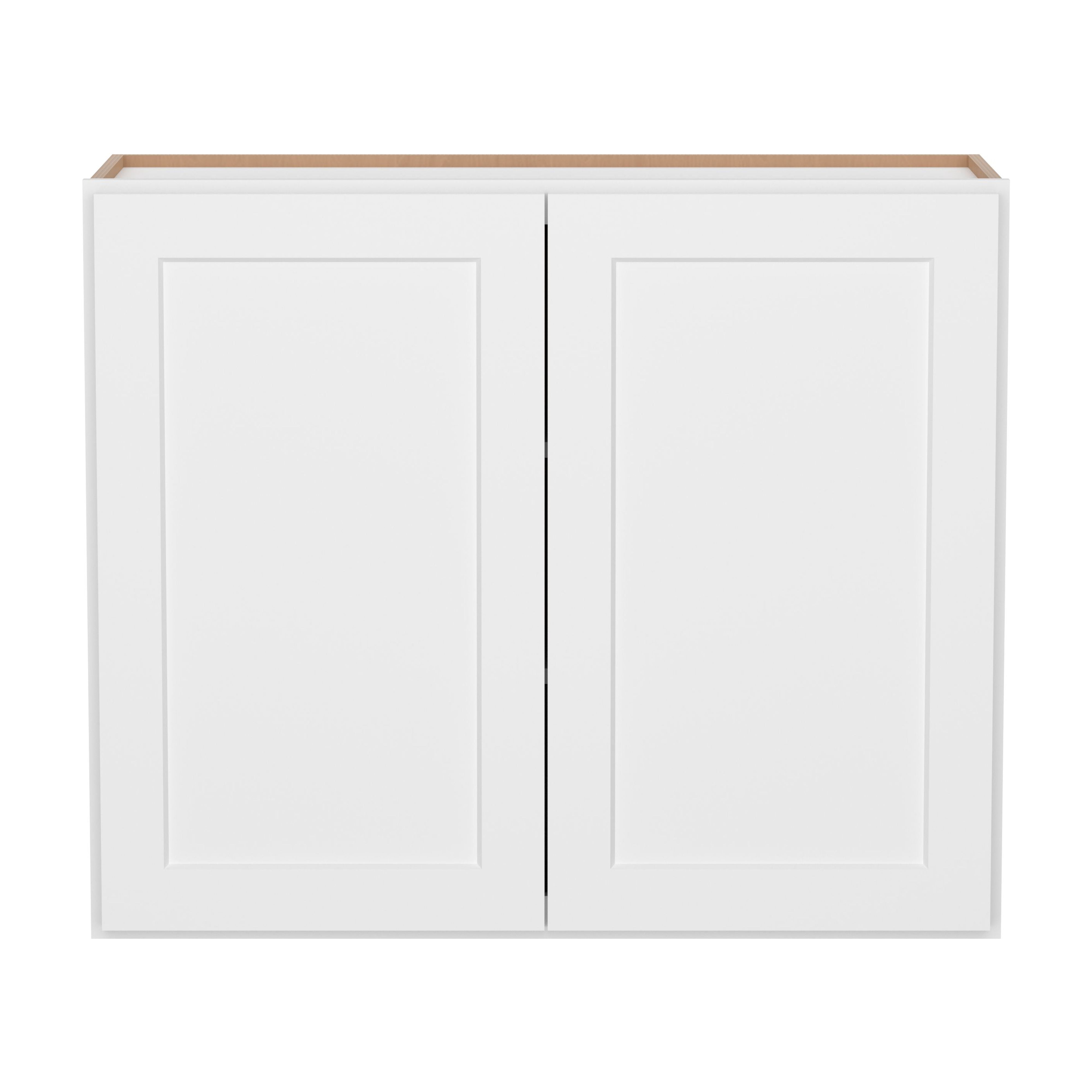 Furinno Shaker Wall Kitchen Cabinet 2 Doors-2 Shelves, Ready to Assemble, 12 D x 36 W x 30 H, White