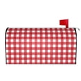 thumbnail image 2 of Bingfone Red Checkboard Magnetic Mailbox Cover Standard Size for Garden Yard Outdoor Decorations-25.5x21 in, 2 of 9