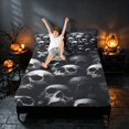 thumbnail image 3 of Homewish Halloween Candy Skull Bed Sheets, Gothic Skeleton Full Size Sheets, Charcoal Gray, 4pcs (1 Flat Sheet, 1 Fitted Sheet and 2 Pillowcases), 3 of 4