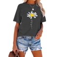 thumbnail image 2 of XCHQRTI Dandelion Shirt Womens Be Kind Graphic Casual Short Sleeve Tee Top, 2 of 9