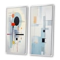 thumbnail image 3 of Designart "Beige Blue Suprematism Serene composition II" Abstract Suprematism Framed Wall Art Set Of 2 - Multi-Color Abstract Framed Canvas Set For Living Room Decor, 3 of 7