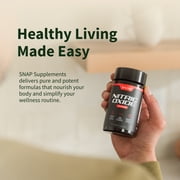 Snap Supplements Nitric Oxide Booster 1500mg - Pre Workout, Muscle Builder, 60 Capsules, 2pk