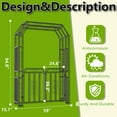 thumbnail image 4 of GIOTORENT 8ft Garden Arch with Gate, Heavy-Duty Powder-Coated Metal Arbor Trellis for Climbing Roses & Plants, 59" Wide Outdoor Wedding, Backyard & Patio Ceremony Decor, 4 of 9
