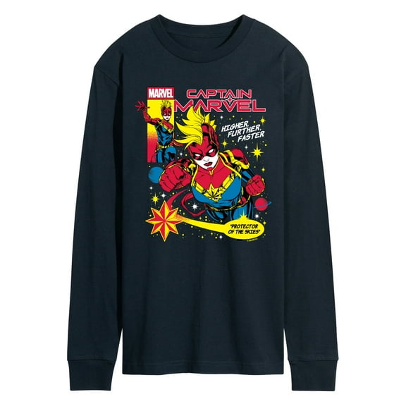 Marvel - Captain Marvel Comic - Men's Long Sleeve Graphic T-Shirt