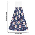 thumbnail image 3 of Different Design 2pcs Loop Hanging Bathroom Kitchen Hand Towel Santa Claus Faces Santa Candy Canes, 3 of 7