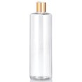 thumbnail image 2 of Clear Plastic PET Cylinder Bottle with Gold Disc Cap (12 Pack), 2 of 3