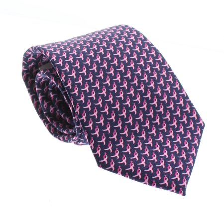 Susan G. Komen NEW Blue Navy Pink Ribbon Print Fashion Classic Neck Tie ...