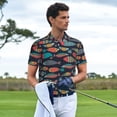 thumbnail image 3 of Sikiie Colorful Fish Print Men's Short-sleeved POLO Shirts, Button-down Shirts and T-shirts are Suitable for Vacation, Leisure and Business-Small, 3 of 6