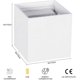 thumbnail image 2 of apliques de pared para interior y exterior, ángulo de haz ajustable, aplique de pared LED con carcasa de aluminio, diseño superior e inferior, aplique de pared impermeable IP65 (luz cálida), 2 of 4