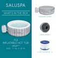 thumbnail image 3 of SaluSpa LED Spa Waterfall w/Bestway Fiji AirJet Inflatable Hot Tub, Gray, 3 of 12