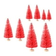 thumbnail image 3 of yotijay 8 Pieces Mini Artificial Christmas Tree 4 Sizes for Tabletop Home Decor Red, 3 of 9