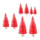 thumbnail image 3 of blesiya 8 piezas Mini árbol de Navidad artificial 4 tamaños para decoración de mesa del hogar Rojo, 3 of 8