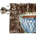 thumbnail image 5 of Window Curtains Valance Rod Pocket Curtain Drapery for Living Room Kitchen Bathroom Four Kinds of Coffee Soft&Washable Small Window Treatment Valances Tiers Farmhouse Nostalgia Retro 1 Panel\u2026, 5 of 5