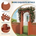 thumbnail image 6 of Wooden Garden Arbor with Gate and Trellis, Outdoor Arch Trellis for Climbing Plants and Plant Stand, Ideal for Yard and Garden Decoration, 6 of 7