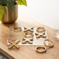thumbnail image 3 of DecMode 12" x 1" Gold Metal Tic Tac Toe Game Set with Clear Acrylic Plastic Board, 1-Piece, 3 of 14