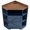 Blue+Brown + MDF+LVL + Primary Living Space+1, variant on LIANGKA Blue & Brown 6-Cubby Corner Storage Cabinet with USB Type-C Charging Station Industrial Wooden Corner Bookshelf Organizer for Living Room Study Playroom