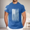 thumbnail image 2 of Prolriy Shirts for Men, Men's Solid Color Independence Day 2D Printed Casual T Shirt Mens Shirts Blue XXL, 2 of 4