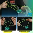 thumbnail image 6 of MAGICYOYO Crystal YoYo K3 Aurora-p, Responsive Yoyo for Kids, Pro Finger Spin Trick Yo yo for Advanced, with Unresponsive Yoyo Bearing with 12 Yoyo Strings + Square Yo-yo Ball Bag (Dark Green), 6 of 9
