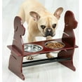 thumbnail image 5 of Elevated Dog Bowls, 3 Height Adjustable Raised Dog Bowl Stand with Stainless Steel Bowls Dog Feeder for Medium Small Pets, 5 of 6