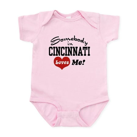 

CafePress - Somebody In Cincinnati Loves Me Infant Bodysuit - Baby Light Bodysuit Size Newborn - 24 Months