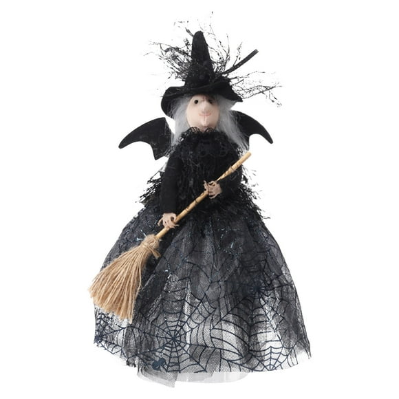 Rbaofujie Lovely Witch Decor Suspending Witch Figurine for Halloween Halloween Decoration Vintage Hanging Kitchen Witch Doll Ornament for Indoor and Outdoor Halloween Decorations