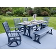 thumbnail image 2 of LuXeo Tuscany Gray HDPE  Swivel Dining Set-6 Piece, 2 of 7