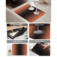 thumbnail image 6 of Ombre Dish Drying Mat 18x24 inch Orange and Black Gradient Super Absorbent Microfiber Dish Drying Pad for Kitchen Countertops Sink Dish Drainer Racks Coffee Bar Mats 2 Pack, 6 of 8