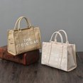 thumbnail image 3 of New Korean Simple Fashion Crossbody Artistic Letter Printed Large Bag Canvas Shoulder Bag for Women, 3 of 3