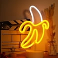thumbnail image 4 of LED Banana Night Light, Fruit Shaped Neon Atmosphere Light, USB & Battery Powered Decorative Lamp for Bedroom Party Room(H), 4 of 6
