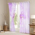 thumbnail image 3 of Manfei Kawaii Monogram J Blackout Curtains Set of 2 (52x84 Each),Ribbon Bow Dessert Curtain,Purple, 3 of 7
