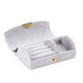 thumbnail image 1 of Jewelry Box Velvet Lid Arch Face Portable Solid Color Package Boxes Durable Smooth Storage Holder Rings Necklace Purple, 1 of 10