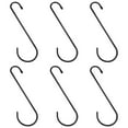 thumbnail image 1 of Unique Bargains 9' S Shaped Hooks, 6 Pack Multipurpose S Hanging Hooks, Black, 1 of 5