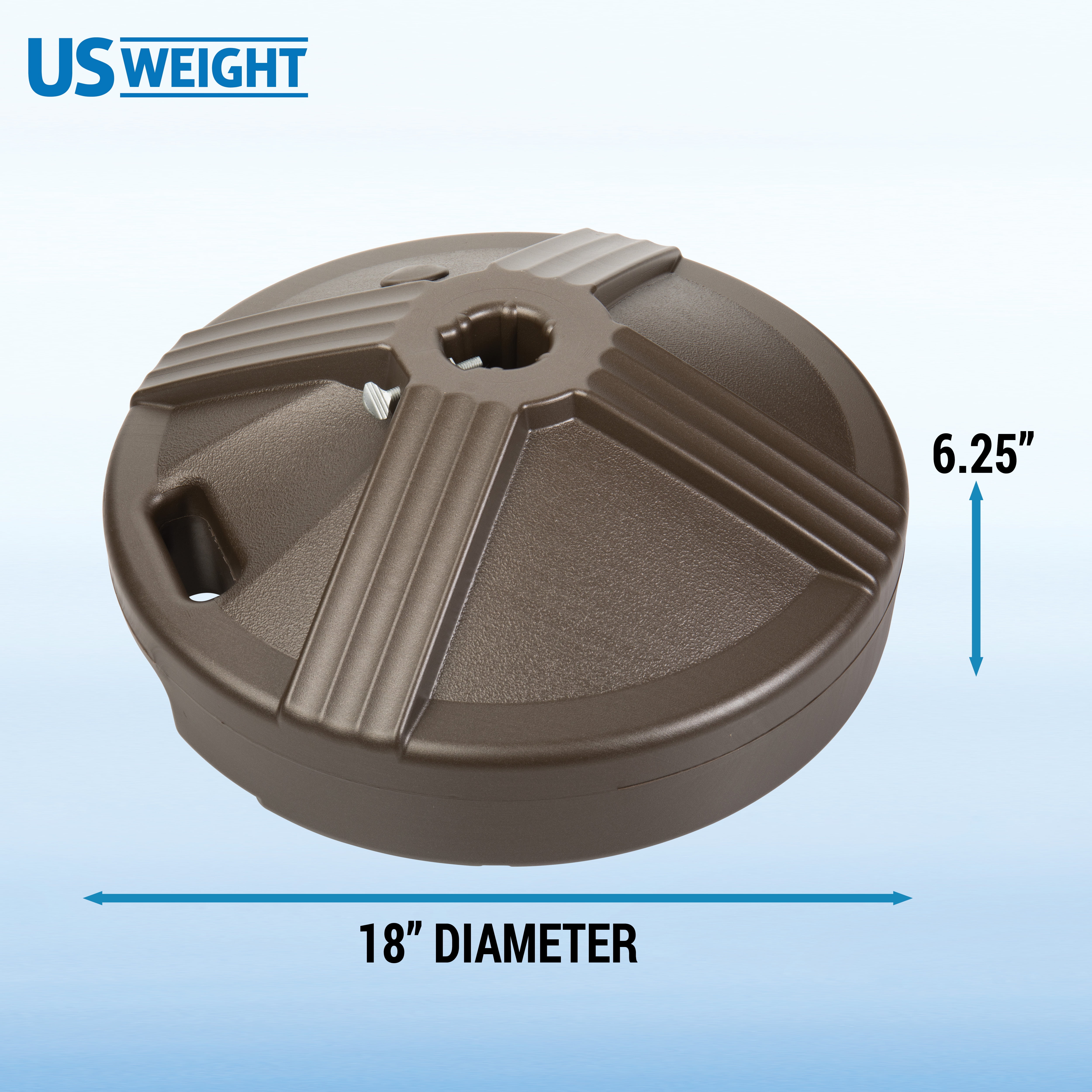 US Weight Fillable Umbrella Base Designed to be Used With a Patio Table (Bronze)
