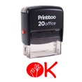 thumbnail image 2 of Printtoo Custom Stamp Office Stationary OK Self Inking Rubber Stamp-Red, 2 of 2