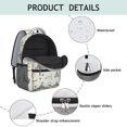 thumbnail image 4 of Cat and Toast Bicycle Gray Pattern Backpack for School, Cute School Bag with Adjustable Shoulder Straps and Padded Back, 15.3"x11"x6.7", 4 of 5