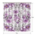thumbnail image 5 of Waterproof Purple Floral Wildflower Farmhouse Shower Curtain 72x72 Inch Boho Style Polyester Unique Shower Curtain for Bathroom Hotel Home Decor with 12 Plastic Hooks, 5 of 5
