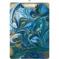 thumbnail image 2 of FMSHPON Blue Green Marble Clipboard Hardboard Wood Nursing Clip Board and Pull for Standard A4 Letter 13x9 inches, 2 of 8